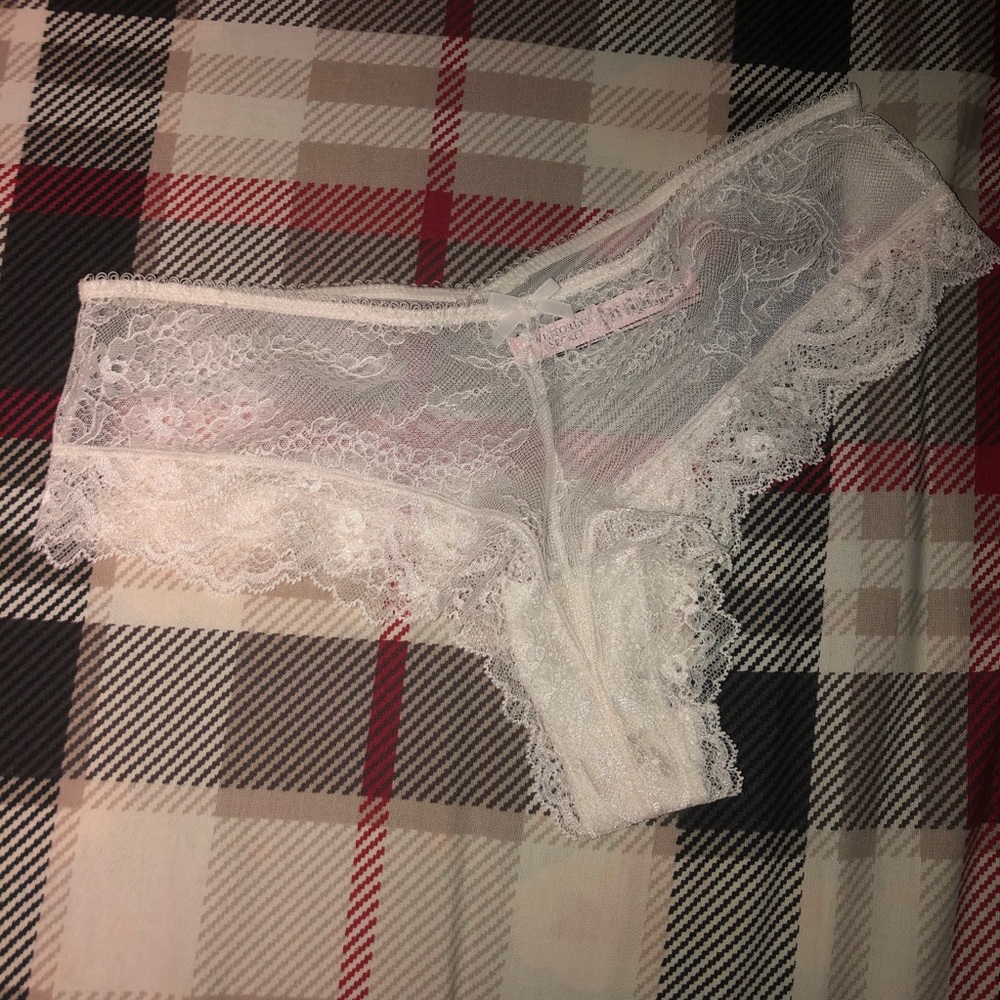 Victoria’s Secret White Lace Cheeky